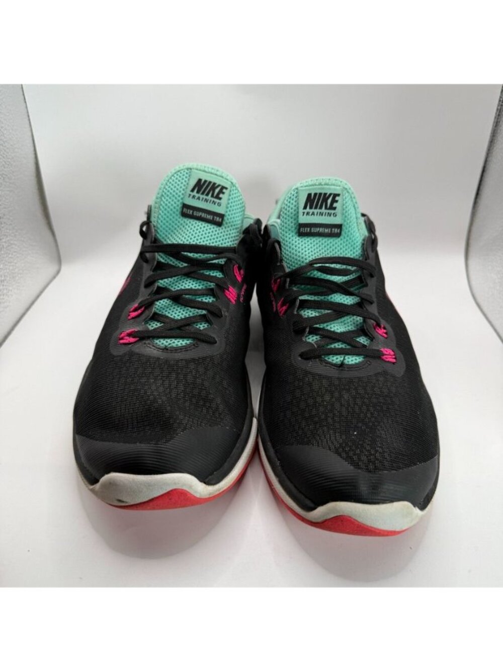 Nike Flex Supreme TR4 Womens Training Shoes Black/Mint/Pink Size 8.5 US EU 43 CM - Picture 2 of 8